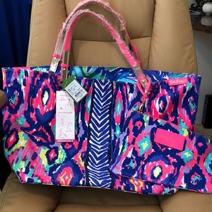 NWT Lilly Pulitzer beach bathers reversible tote